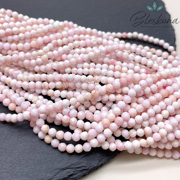 Перламутр розовый микроогранка 3 мм