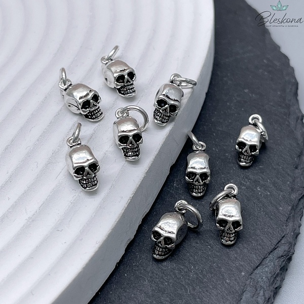 13*5,5 мм Подвеска мельхиор Череп