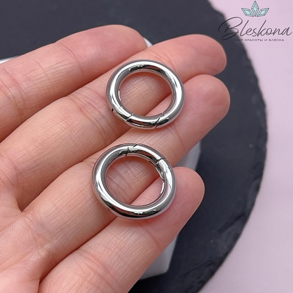 20 мм Цвет серебро, Замок кольцо 