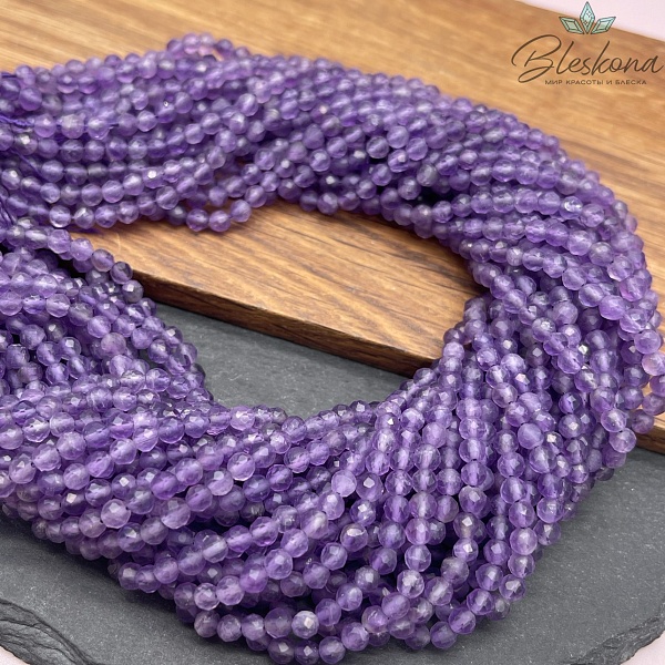 Аметист алмазная огранка №6 4 мм