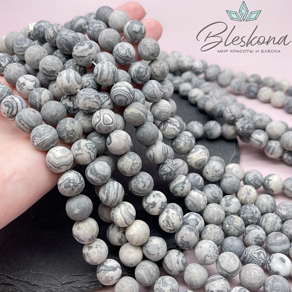 Яшма картографическая матовая 10,5 мм