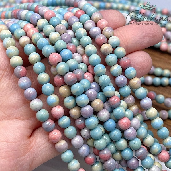 Радужный Агат  микс 6 мм (имитация)
