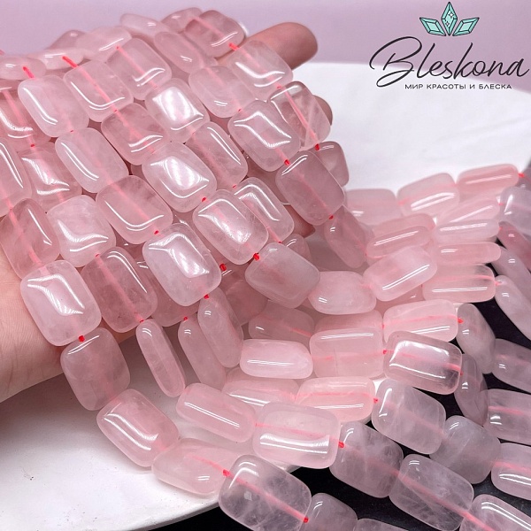 Розовый кварц прямоугольник 18*13 мм