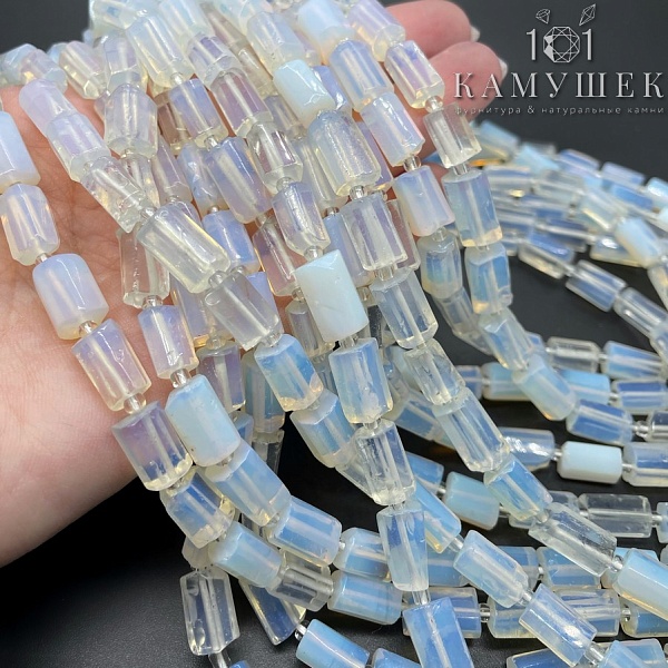 Лунный камень фриформ цилиндр огранка (имитация) (9-13)*(7-7,5)мм