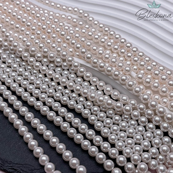 Жемчуг Майорка, цвет пудровый 6 мм