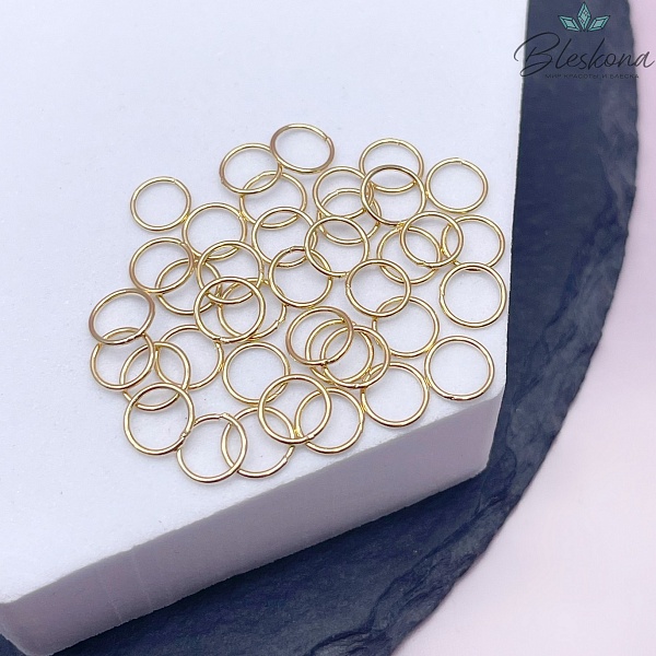 Колечки неразъемные,цвет золото уп.3гр  6*0,6мм Люкс