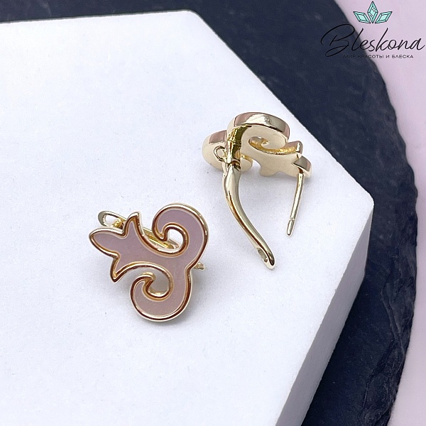 15*16 мм Цвет золото, Швензы Этно перламутр 