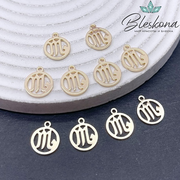 13*11 мм Цвет золото, Подвеска Скорпион