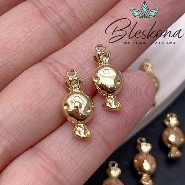 17,5*7,8 мм Цвет золото, Подвеска Конфета