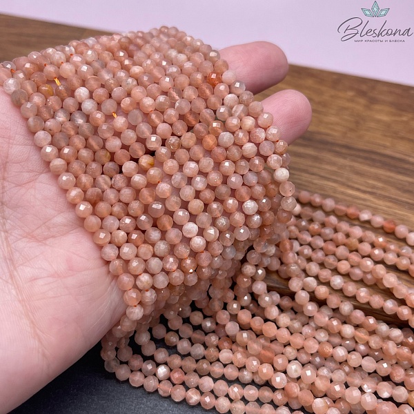 Солнечный камень алмазная огранка №1 4 мм