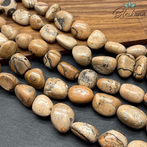 Яшма пейзажная галтовка фриформ (11-20)*(11-15) мм