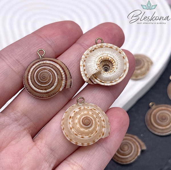 20-21 мм, Цвет золото, Подвеска ракушка 