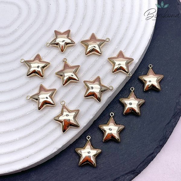 16*14мм Цвет золото, Подвеска звезда объемная