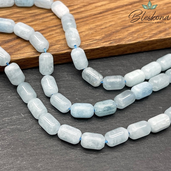 Аквамарин бочата 6*9мм сет 19 см