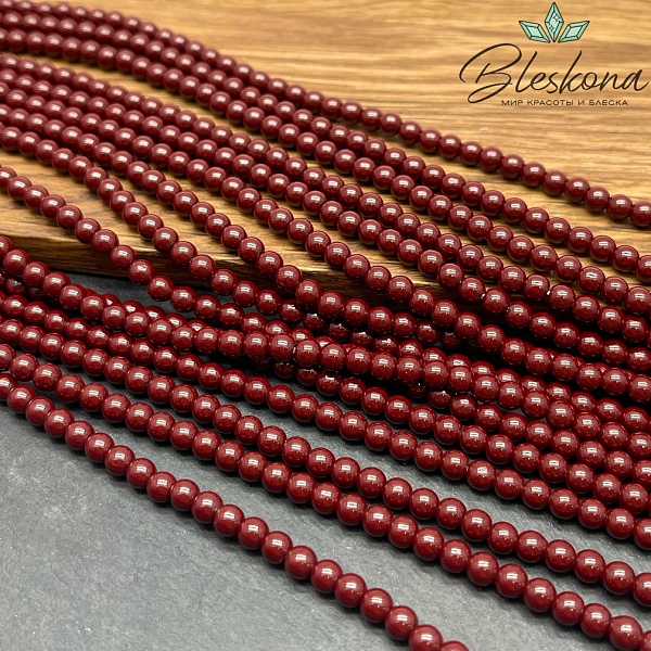 4 мм Гематин имитация, цвет бордо