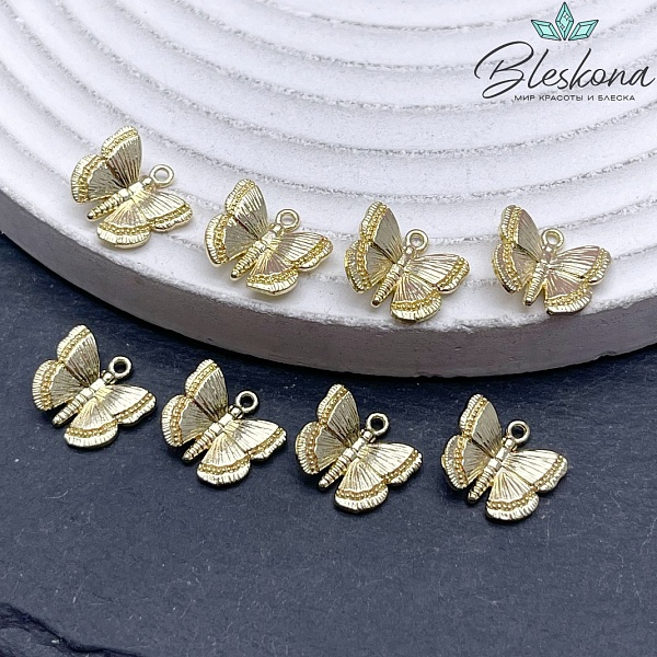 10,5*11,7 мм Цвет золото, Подвеска Бабочка
