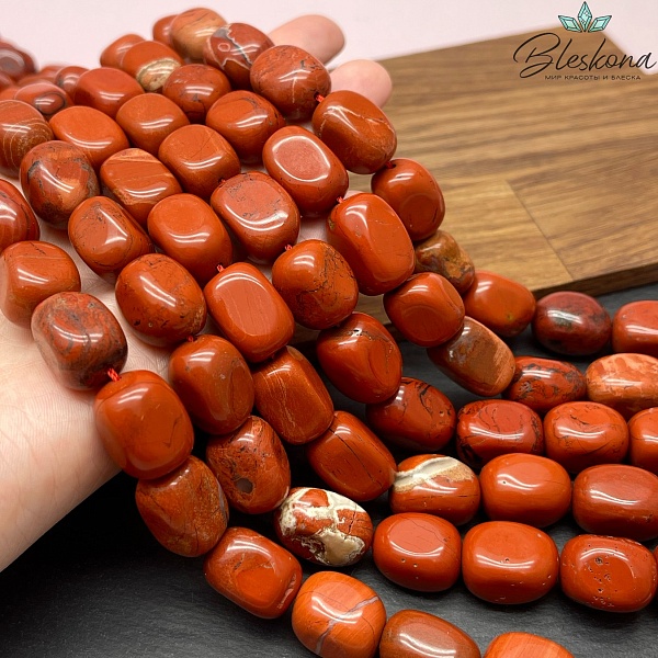 Яшма красная прямоугольник (13-18)*(11-12) мм