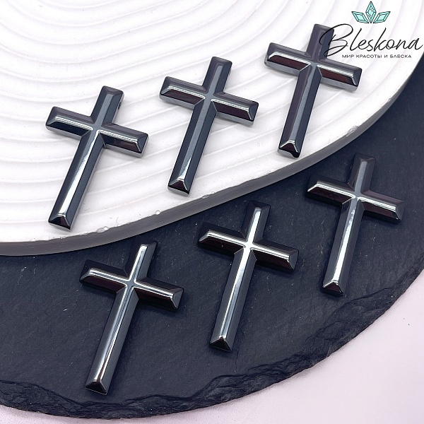 Подвеска крест Гематин 35,5*23,5 мм