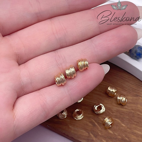 6*4,8 мм Цвет золото, Бусина-разделитель улей