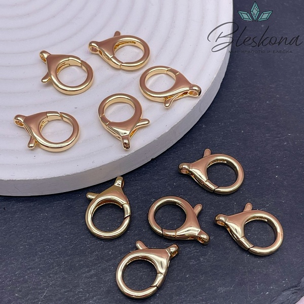 20 мм Цвет золото, Замок округлый 