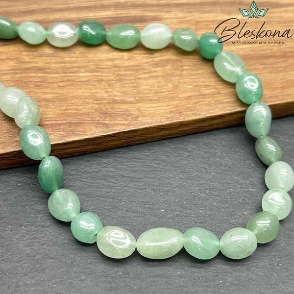 8-13мм Авантюрин зеленый галтовка