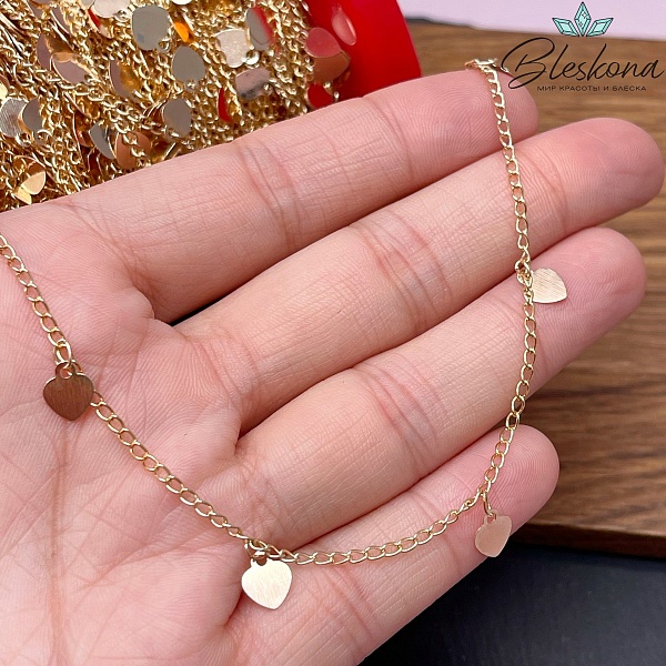 Цепь №13-1 цвет золото 1,5*2 мм