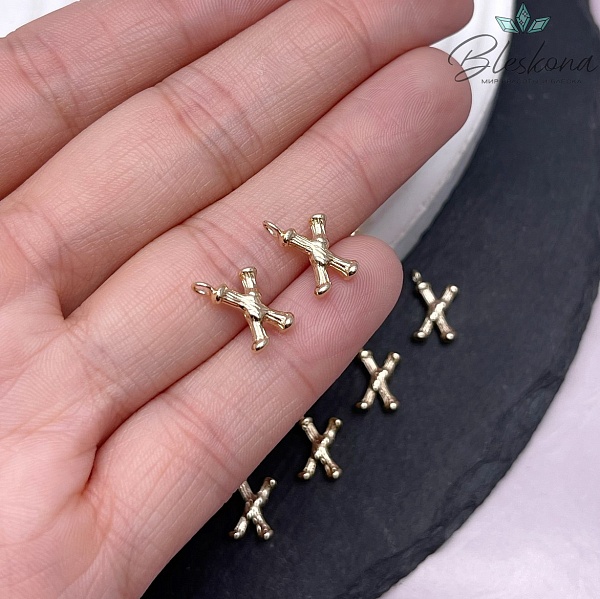 12 мм Цвет золото, Буквы веточки X 