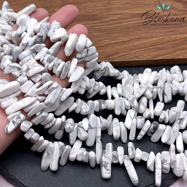 Магнезит (Говлит) сколы шлифованные 10-22 мм