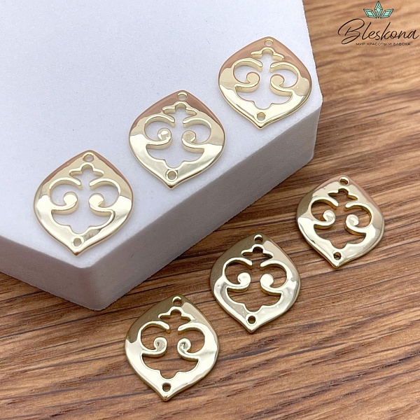 17*15 мм Цвет золото, Коннектор Этно №10