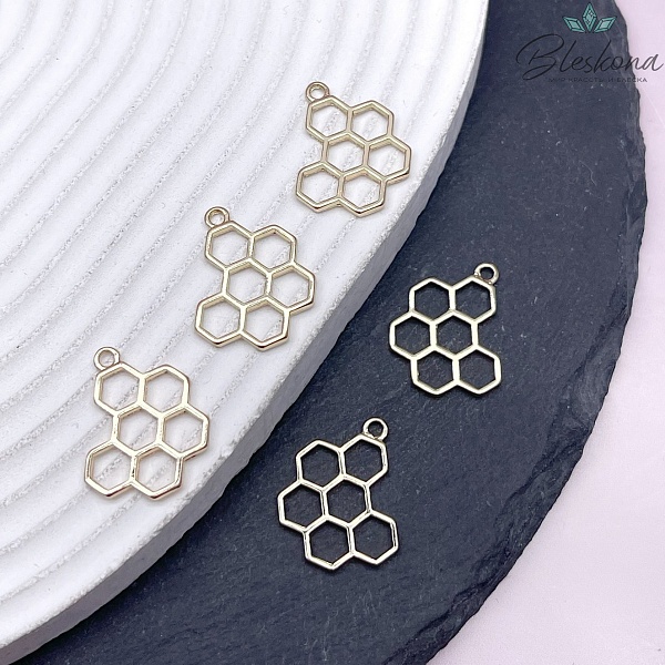 20*16,5 мм Цвет золото, Подвеска соты 