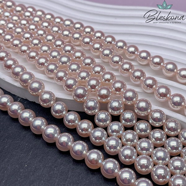 Жемчуг Майорка цвет персиковый хамелеон 10 мм