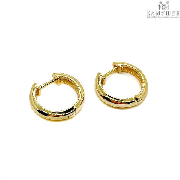 17,5мм  Цвет золото, Швензы бублик Конго Люкс