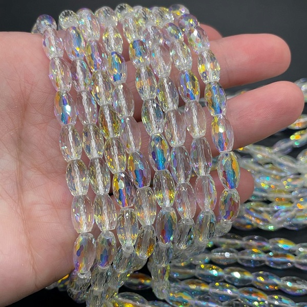 6*10 мм Стекло Lux, рис, цвет AB  №15 (1)