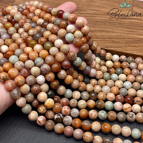 Окаменелый коралл Петоски №2 8 мм