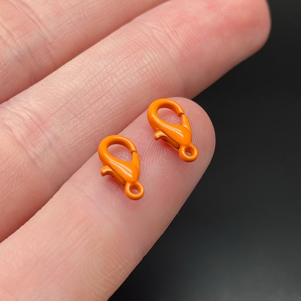 14 мм , Замок круглый  оранжевая эмаль