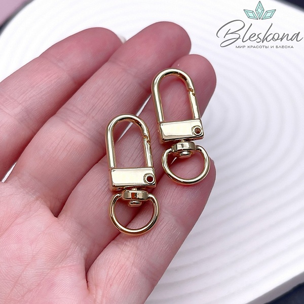 12*32 мм Цвет золото, Замок Карабин большой