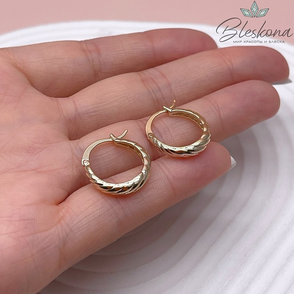 18*16 мм ,цвет золото ,Швензы пружинка Люкс