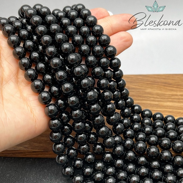 ⌀8мм Турмалин черный (Шерл) №1
