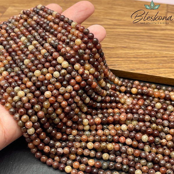 Авантюрин темно-коричневый 4 мм 