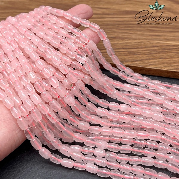 Розовый кварц бочата 7*4 мм