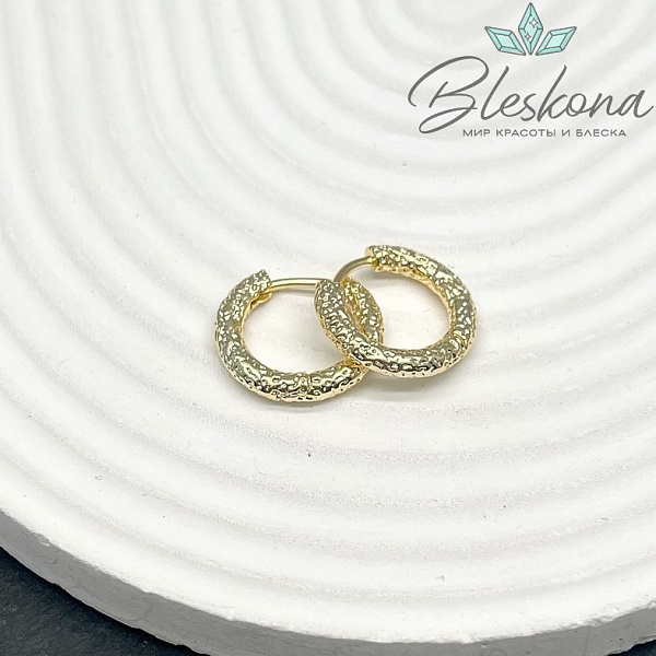 18мм Цвет золото, Швензы бублик Фактурные Конго Люкс