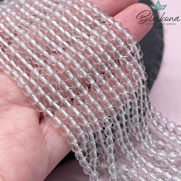 4 мм Горный хрусталь №1 чистый