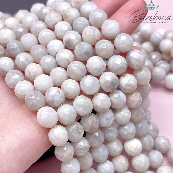 Агат кружевной огранка 10 мм