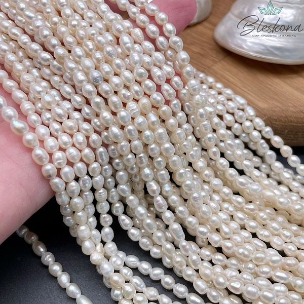 Жемчуг рис белый 4 мм 