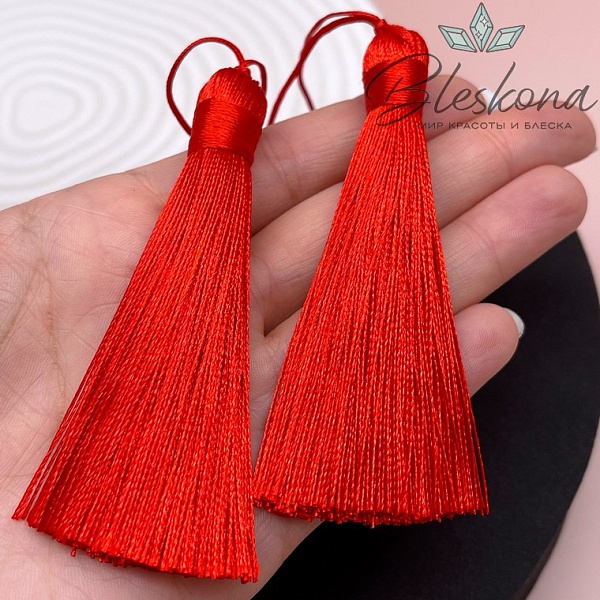 Кисть вискозный шелк Красная 8,5см/11мм