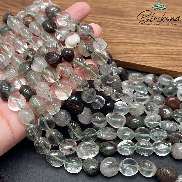 Агат Моховой галтовка (11-14)*(9-12) мм