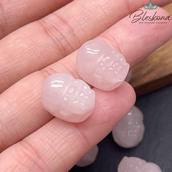 16*11 мм Резная Бусина Пи Яо Розовый кварц 