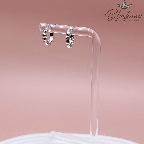 12 мм Цвет серебро, Швензы бублик Конго шарики 