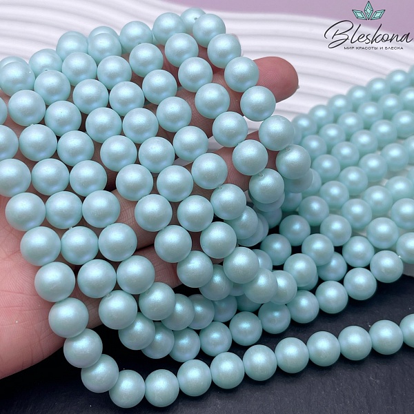 Жемчуг Майорка цвет тиффани перламутр 10 мм