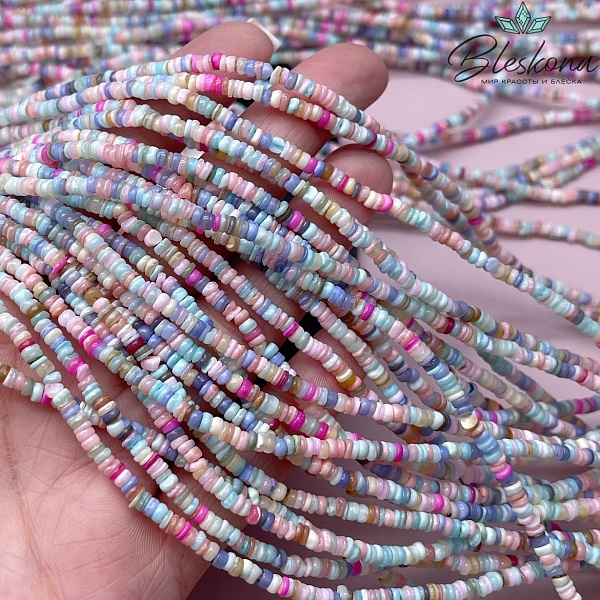 Перламутр микс №3 диски 1,5*3 мм